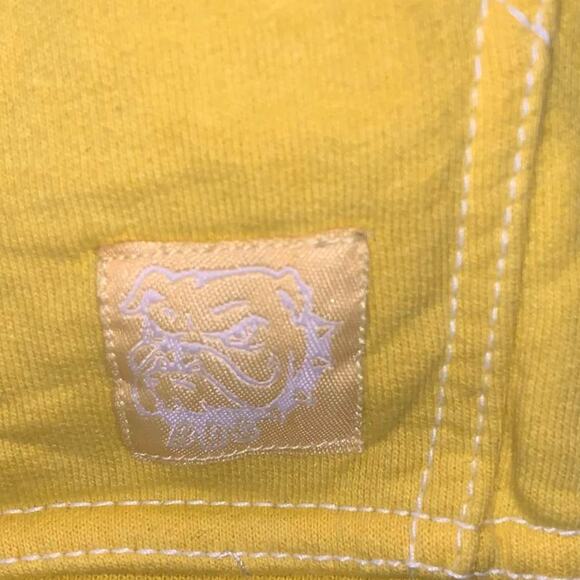 UO Urban Outfitters BDG MALONE Contrast Stitch Hoodie YELLOW Men's Small - Picture 4 of 6